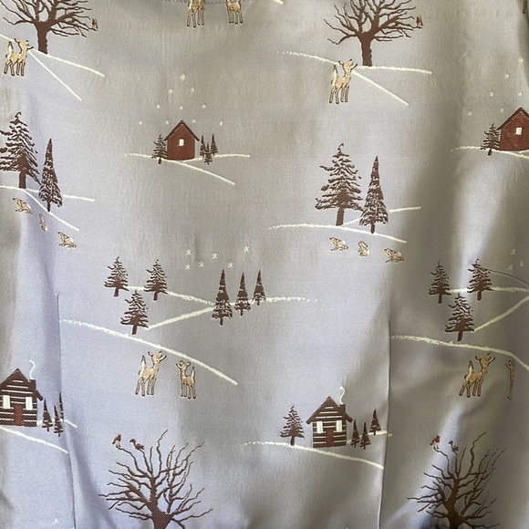 Lindy Bop Vintage “Holly” style winter scene party dress with 3/4 length sleeves - Picture 3 of 5